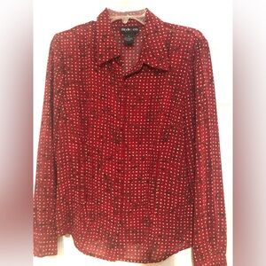 Soho Red and White Polka Dot ladies Shirt.